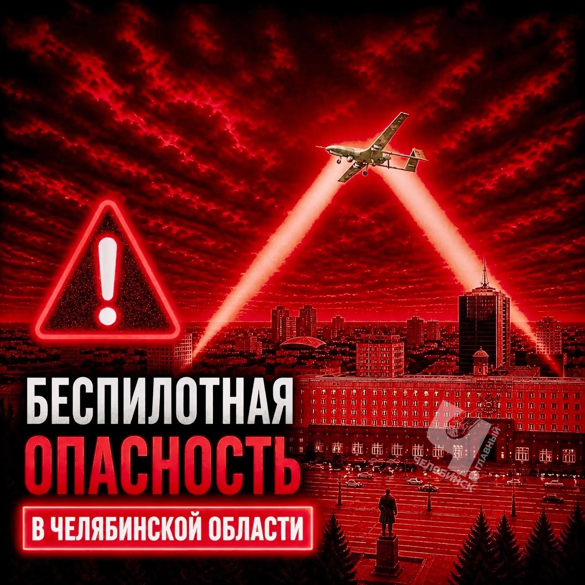 ⚡️В Чeлябинской области объявлен режим «Беспилотная опасность»
