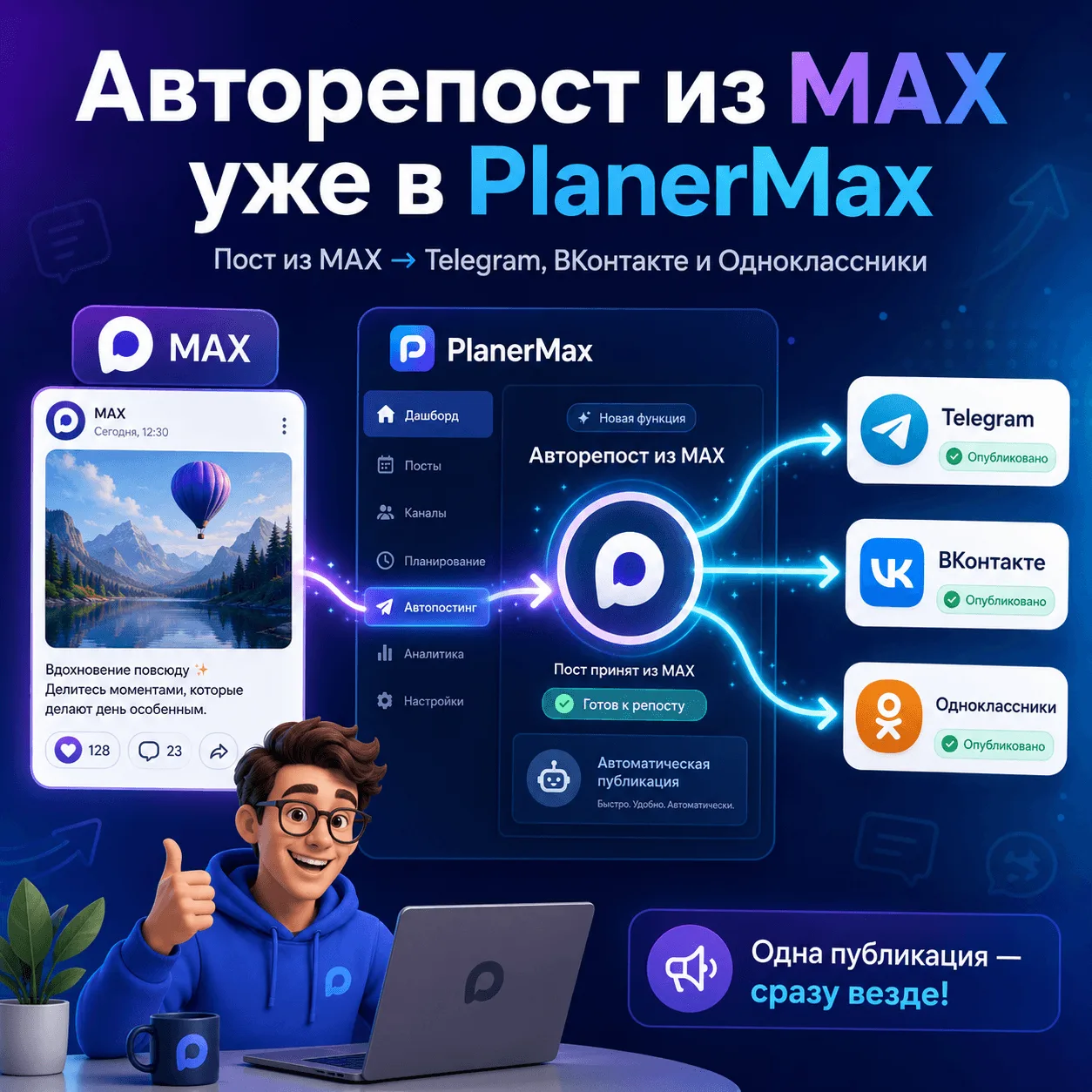 Авторепост из MAX уже в PlanerMax