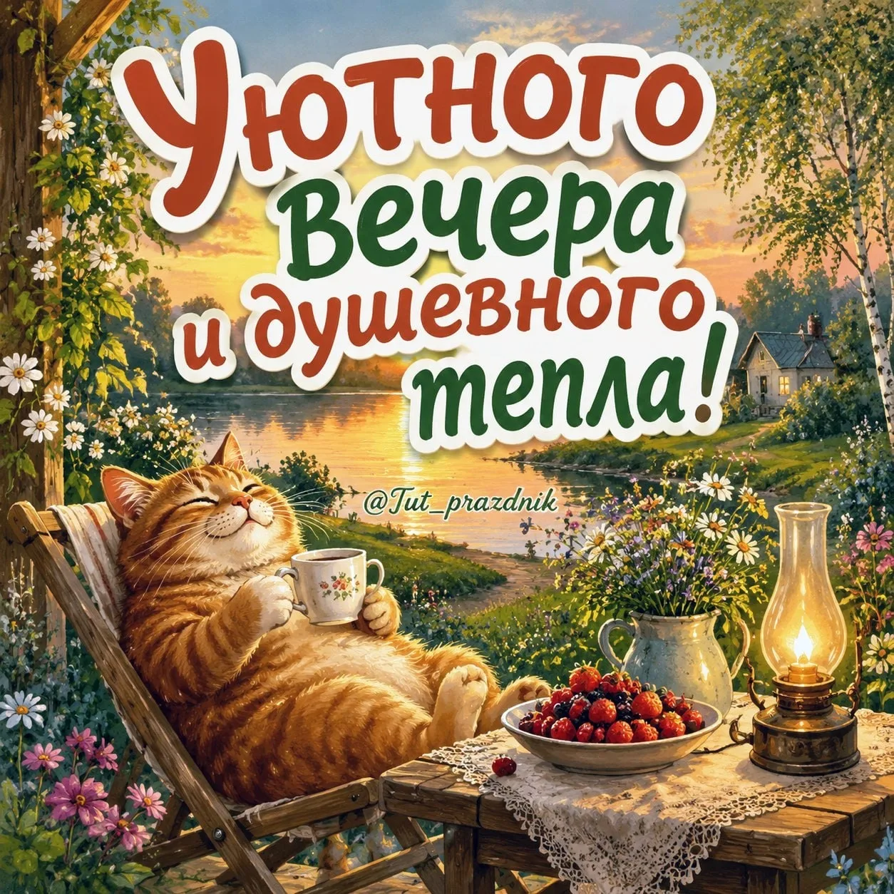 Уютного вечера и душевного тепла! ☕️

Красивые открытки ❤️
