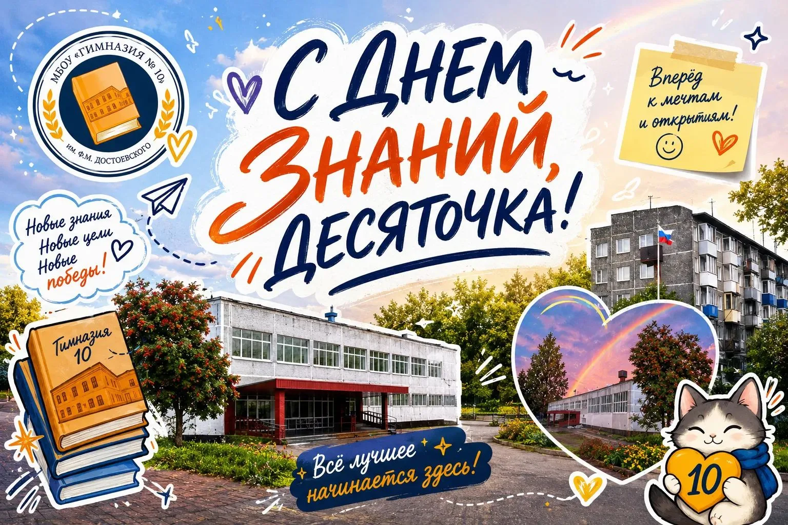 Десятка, просыпайся! С днём знаний! 🔟🎒