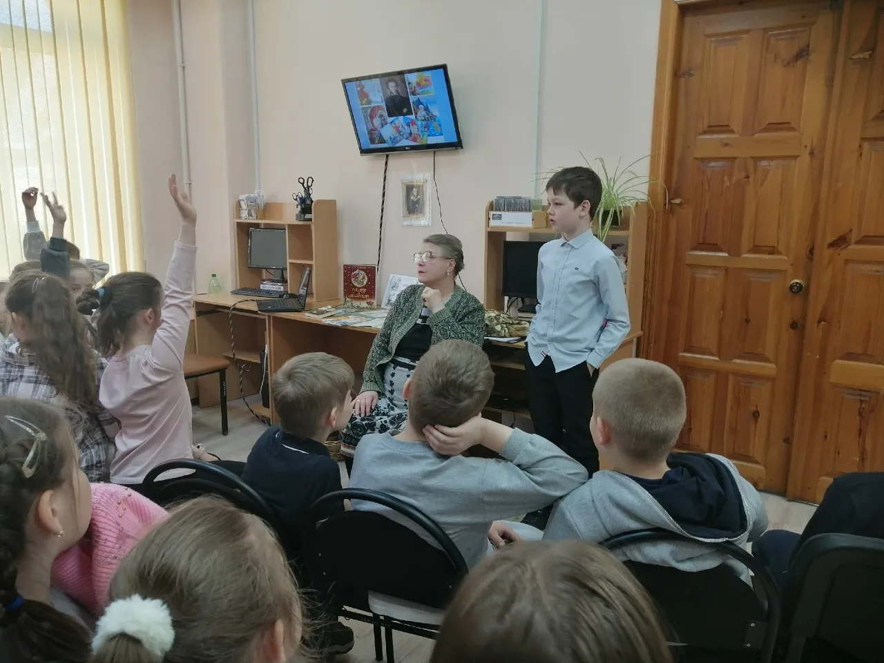 📌В детской библиотеке № 11 прошел тематический час, приуроченный ко дню памяти А.С. Пушкина, который