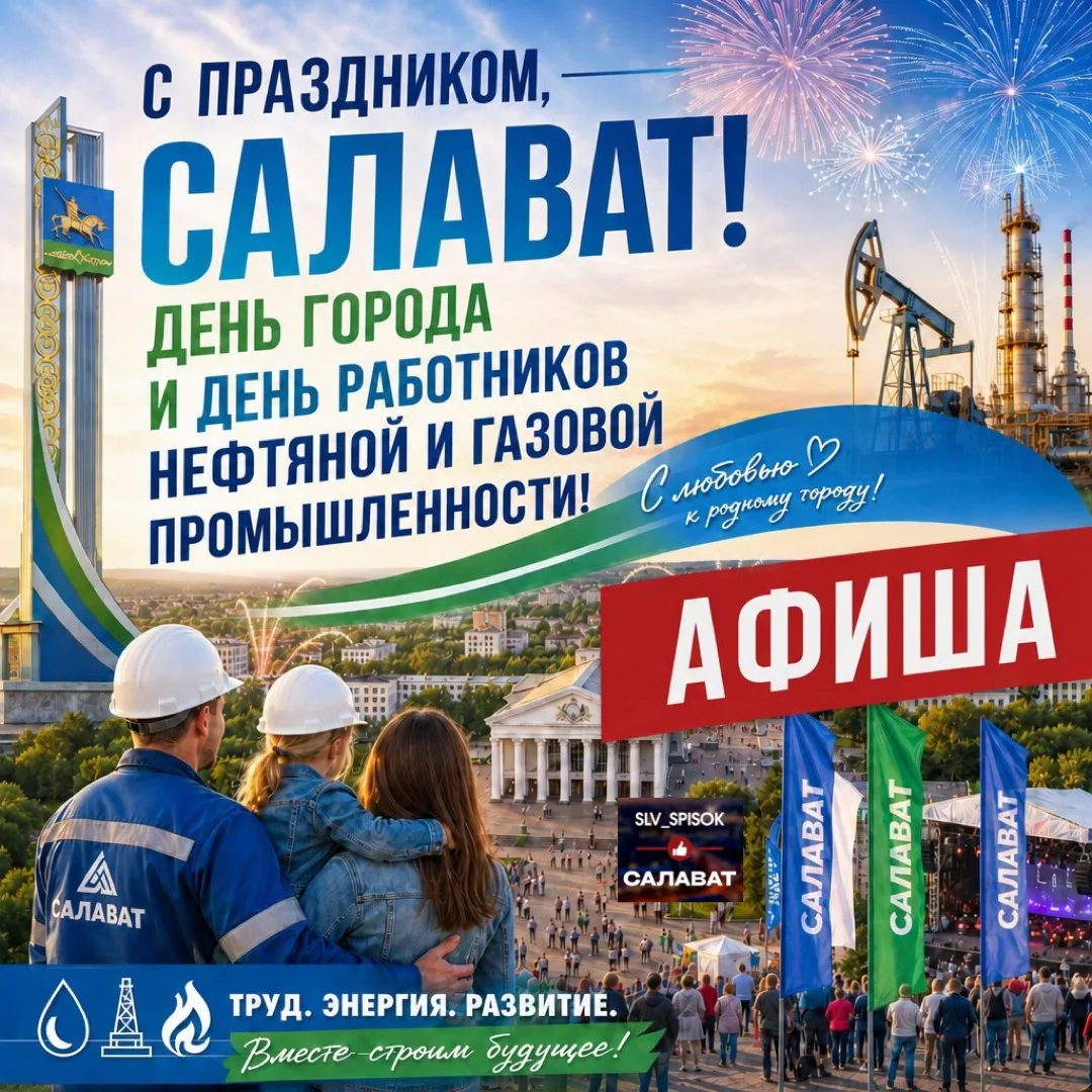🎉 Праздник в Салавате: День города и День работников нефтяной и газовой промышленности...