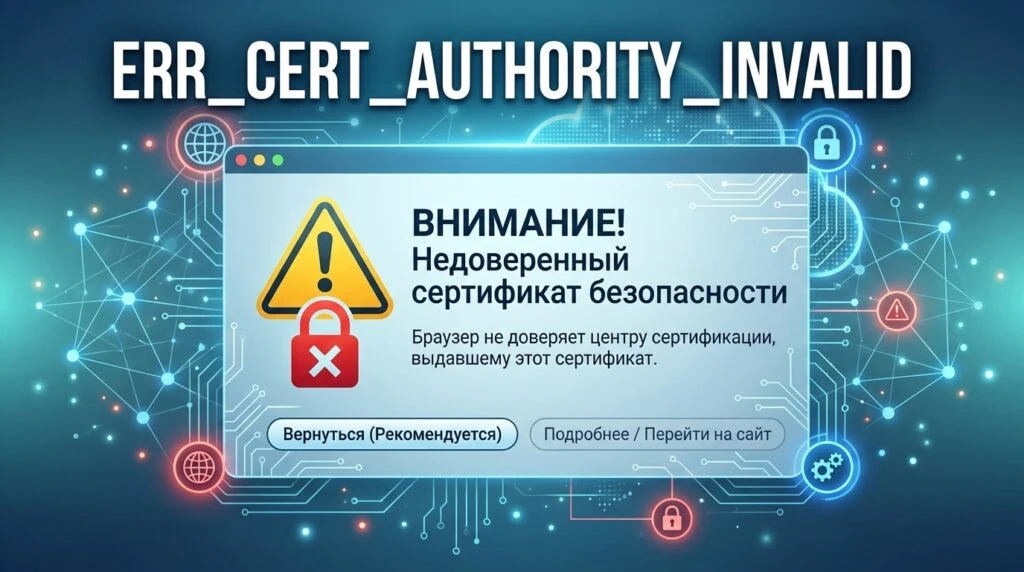 🤖 ERR_CERT_AUTHORITY_INVALID: как исправить