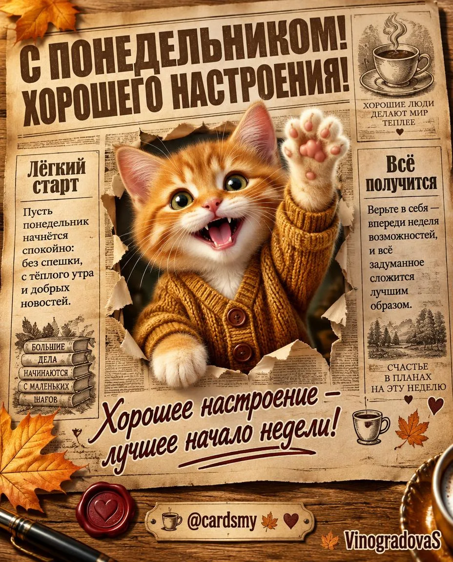 С понедельником!