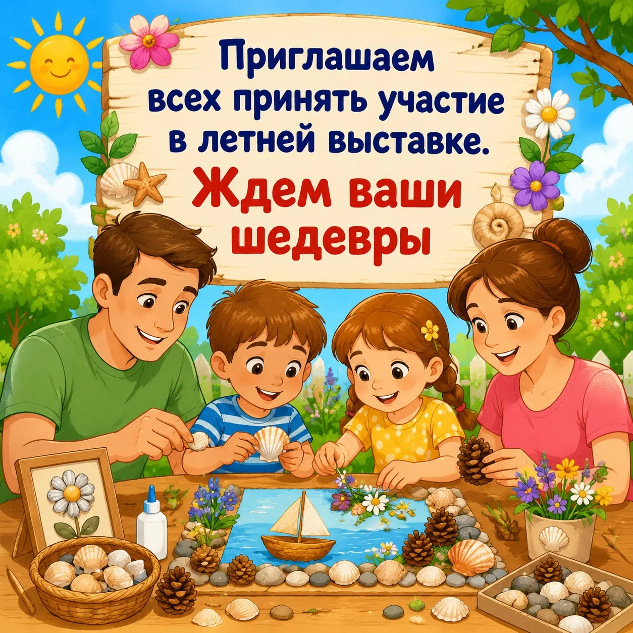 Приглашаем принять участие в нашей «Летней выставке»! ☀️🎨

Дорогие родители наших дежурных групп! 
