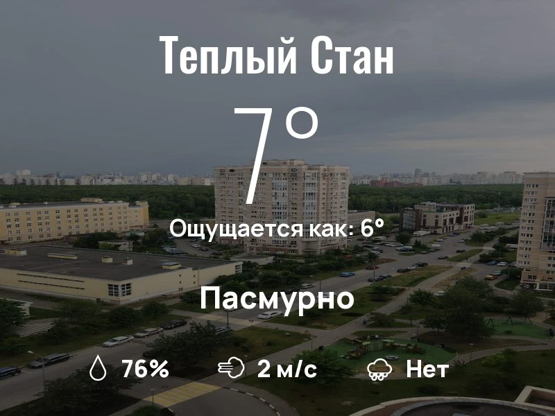 Что с погодой в Теплом Стане?
