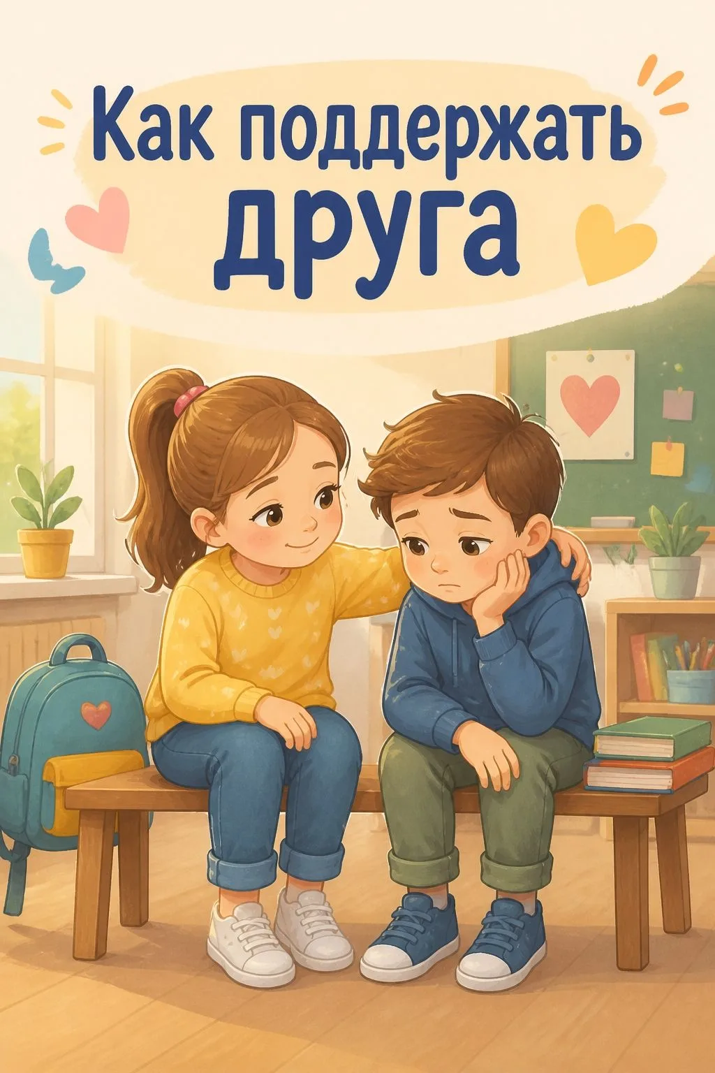 Как поддержать друга, когда ему тяжело: 5 простых правил
Мы привыкли быть опорой для учеников и роди