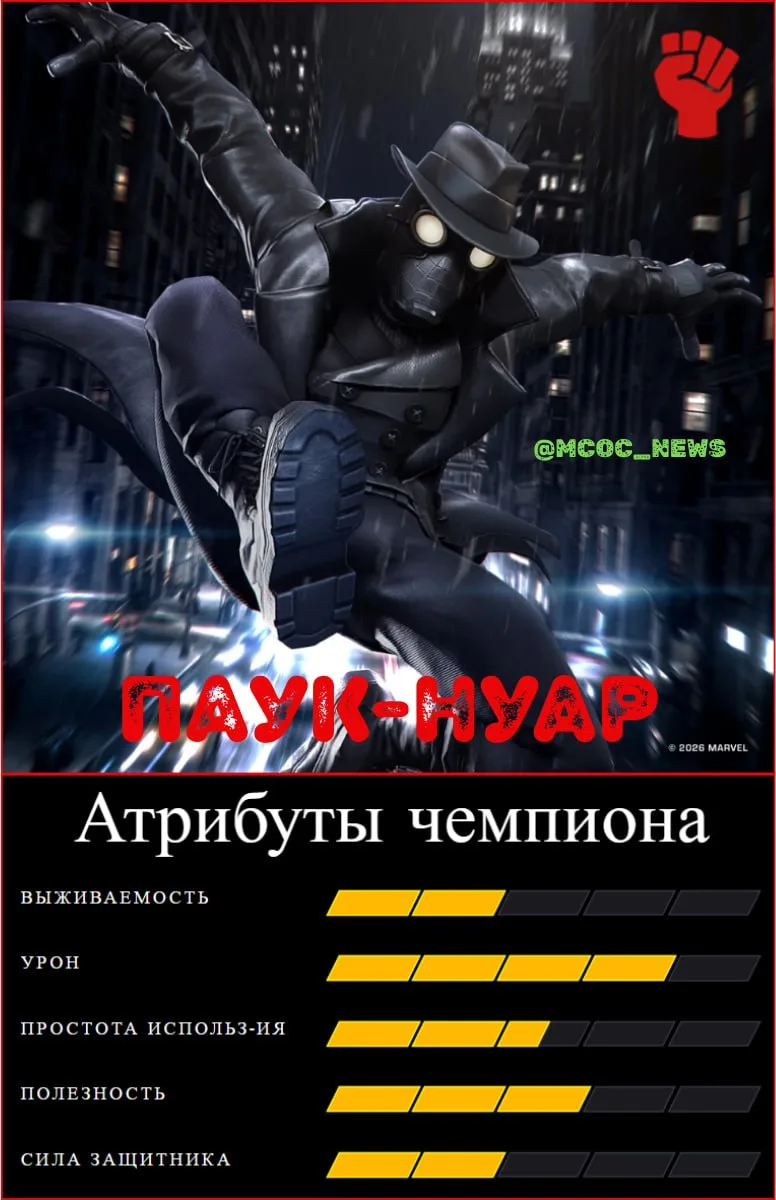 🫡 Паук-Нуар - атрибуты нового чемпиона сентября!