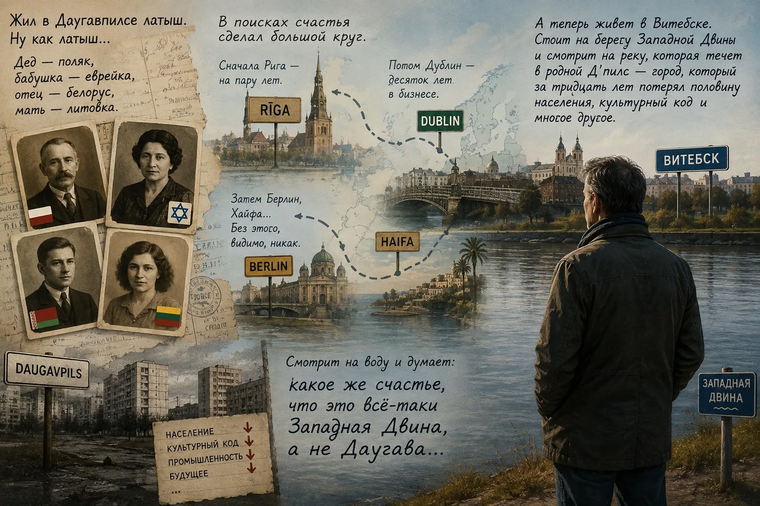 Жил в Даугавпилсе латыш. Ну как латыш… Дед — поляк, бабушка — еврейка, отец — белорус, мать — литовк