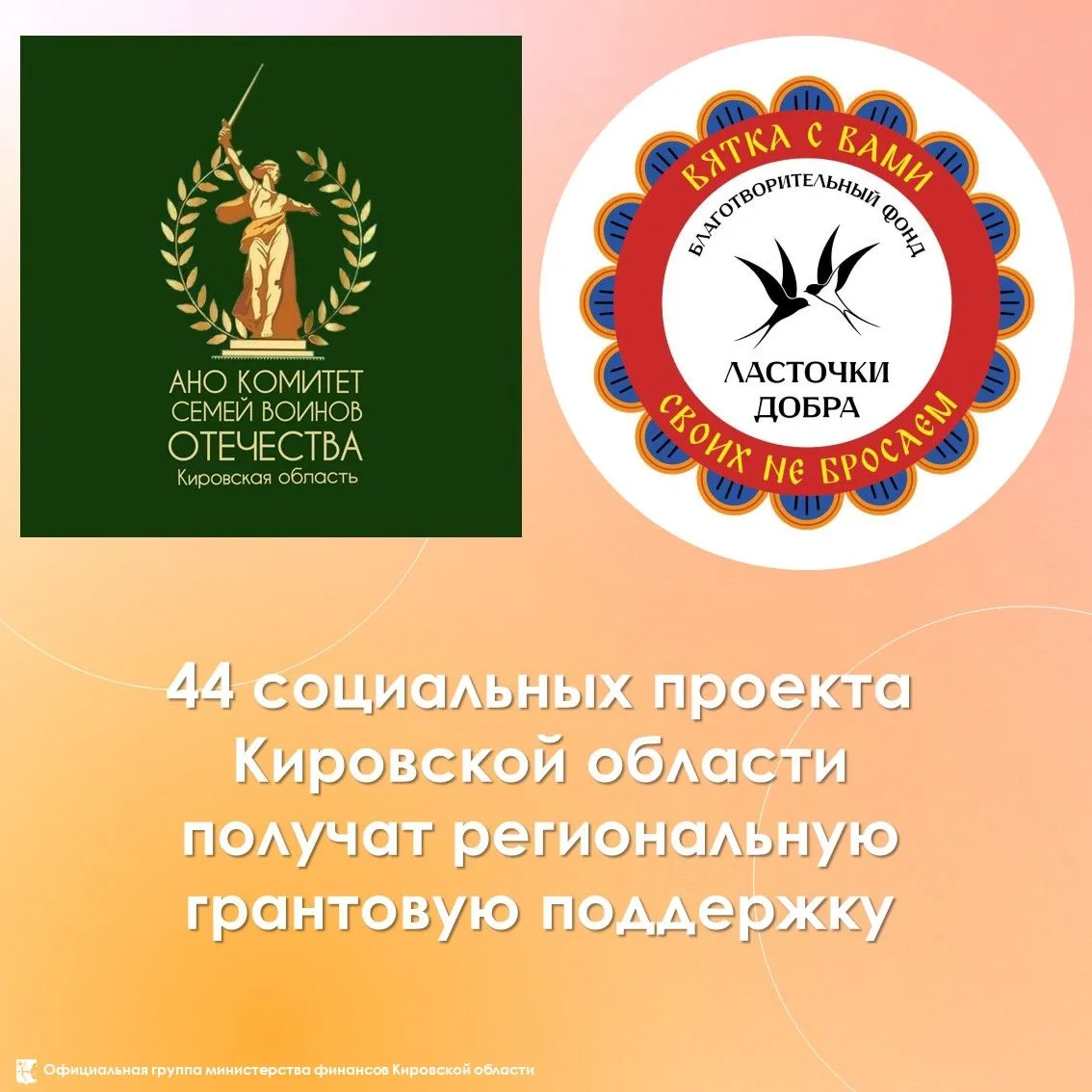 44 социальных проекта Кировской области  получат региональную грантовую поддержку
