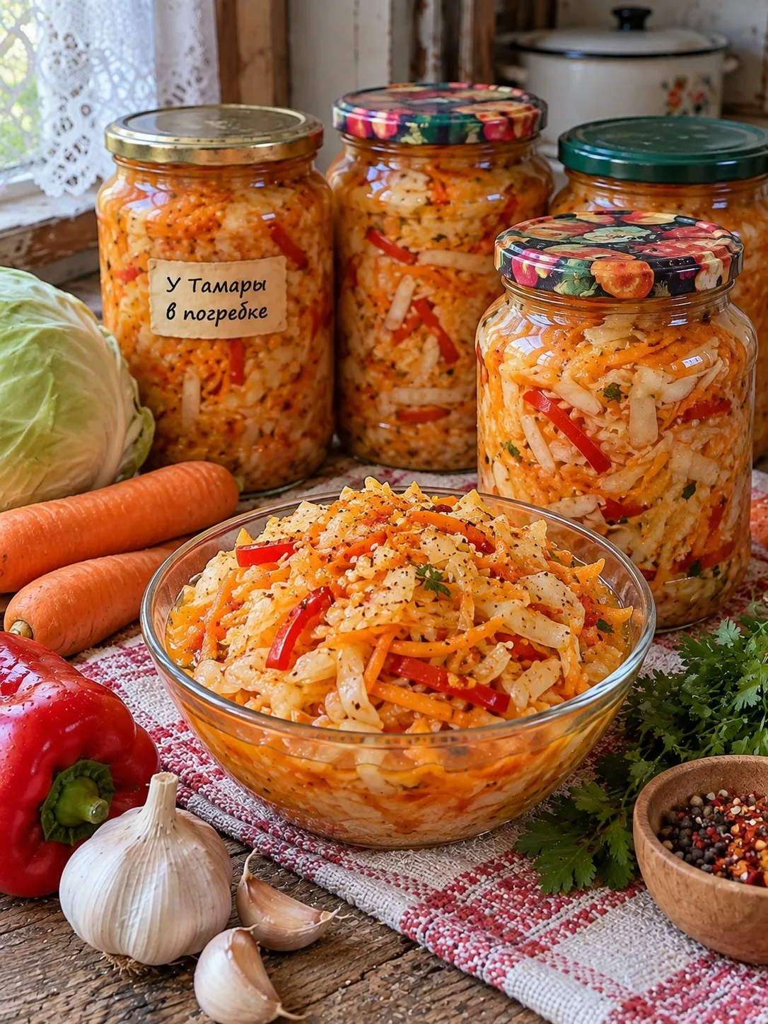 🥬 КАПУСТА ПО-КОРЕЙСКИ С МОРКОВЬЮ — ОСТРАЯ И АРОМАТНАЯ