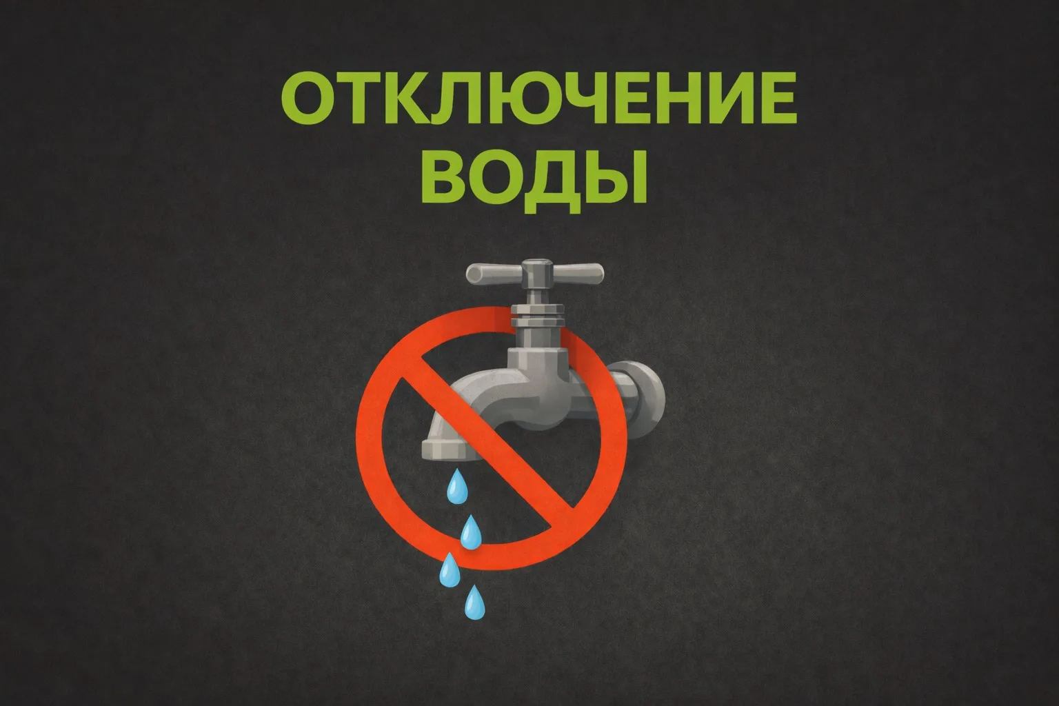 ВОДЫ НЕ БУДЕТ