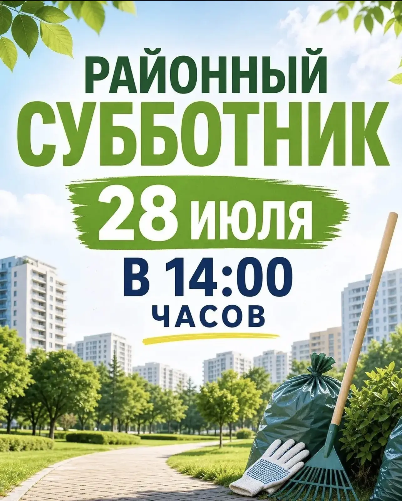 #Субботник.                                              Вчера в детском саду прошел субботник, учас