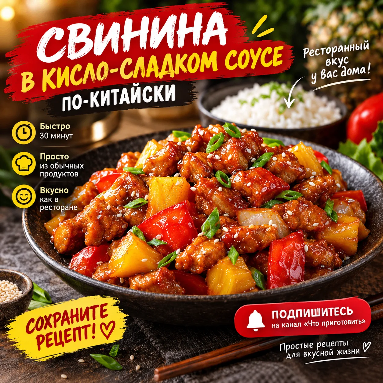 🔥 ПОСЛЕ ЭТОГО РЕЦЕПТА ВЫ ПЕРЕСТАНЕТЕ ЗАКАЗЫВАТЬ СВИНИНУ ПО-КИТАЙСКИ!