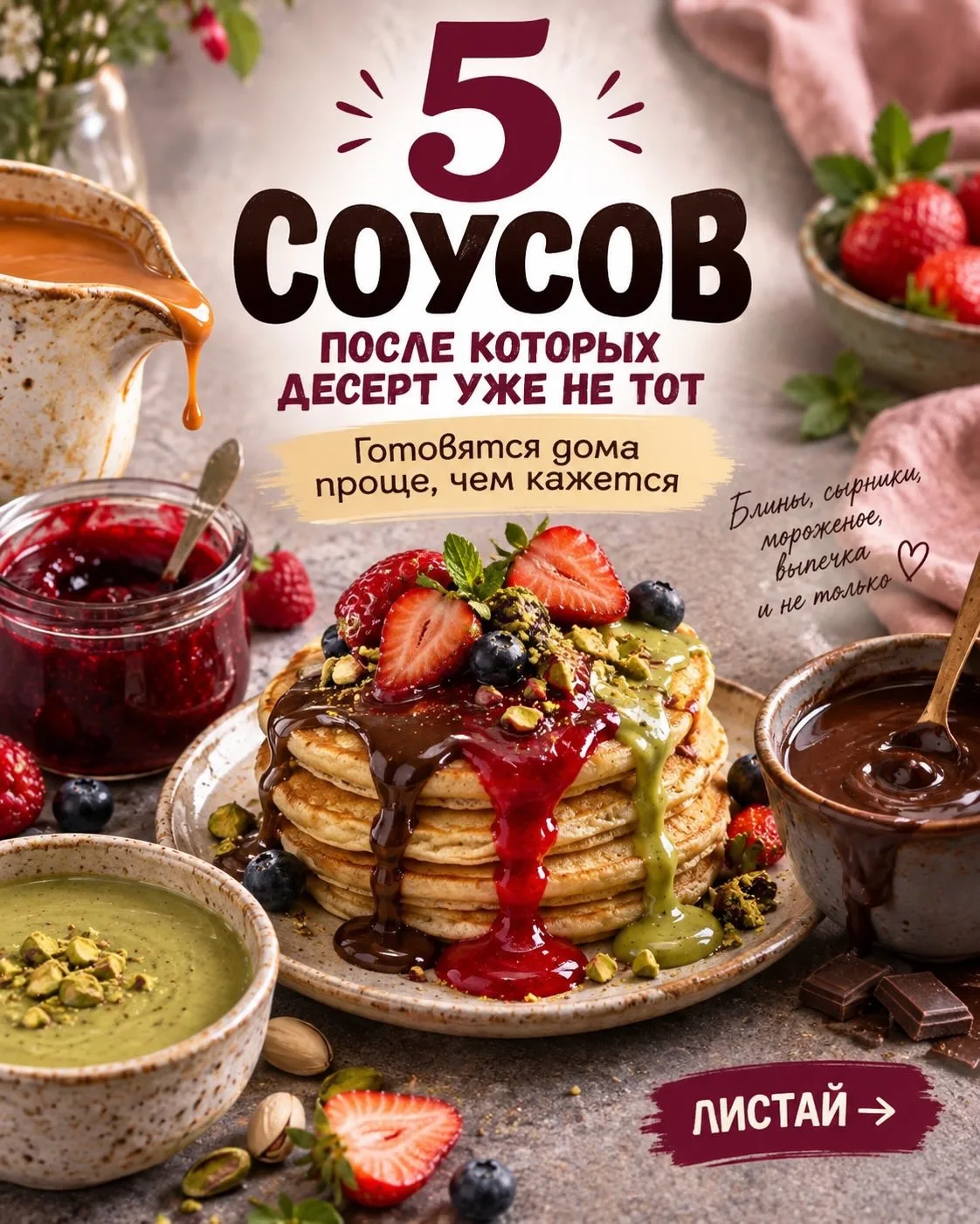 🥞5 соусов, после которых десерт уже не тот