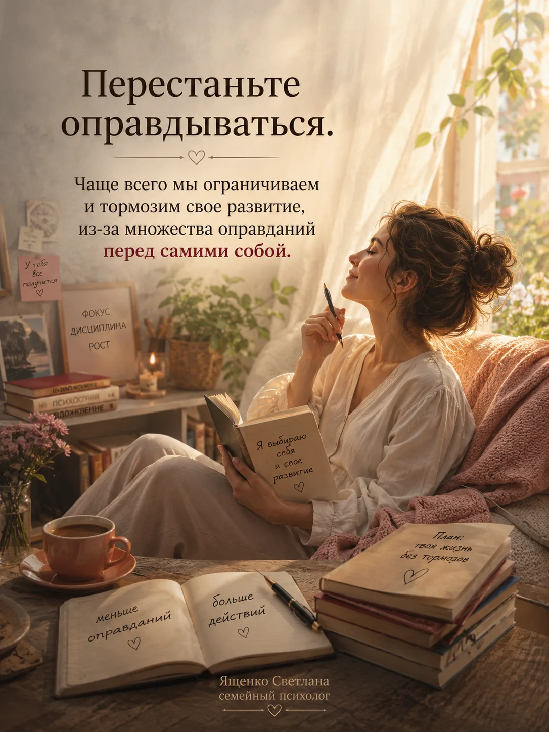 Оправдываться перед собой, критиковать себя, грызть из нутри - это действительно самый не продкутивн