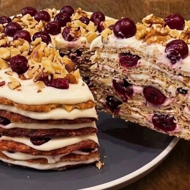 🍏🥞✨ «ЯБЛОЧНЫЙ ТОРТ БЕЗ ДУХОВКИ»: Овсяные коржи на сковороде и нежный творожный крем —...