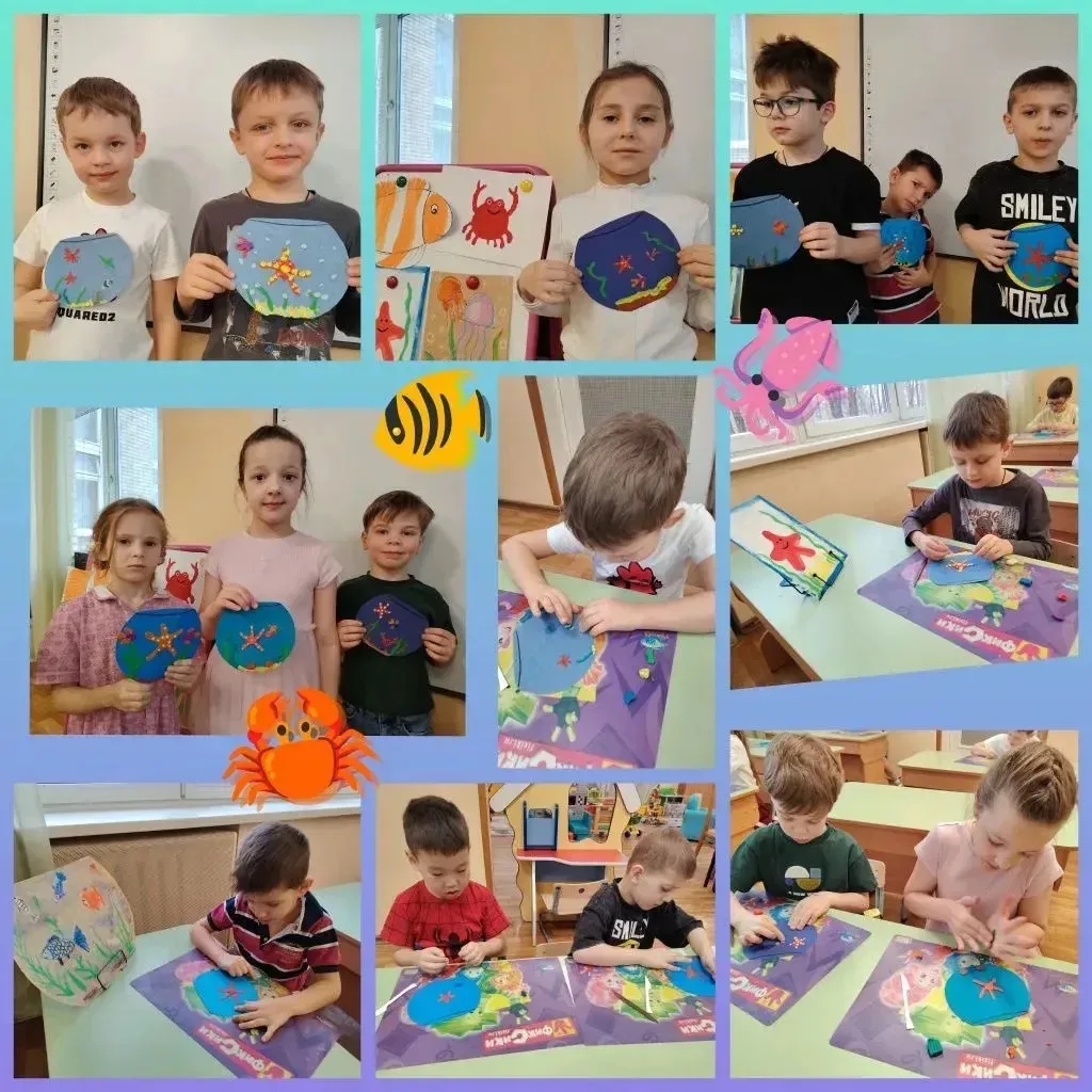 🐠 НА ДНЕ МОРСКОМ 🌊  Сегодня в нашем детском саду было настоящее погружение в подводный мир! 🥽 Дети п