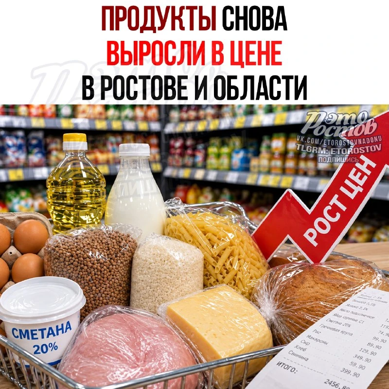 💰 В Ростовской области за неделю подорожали мясо и другие продукты