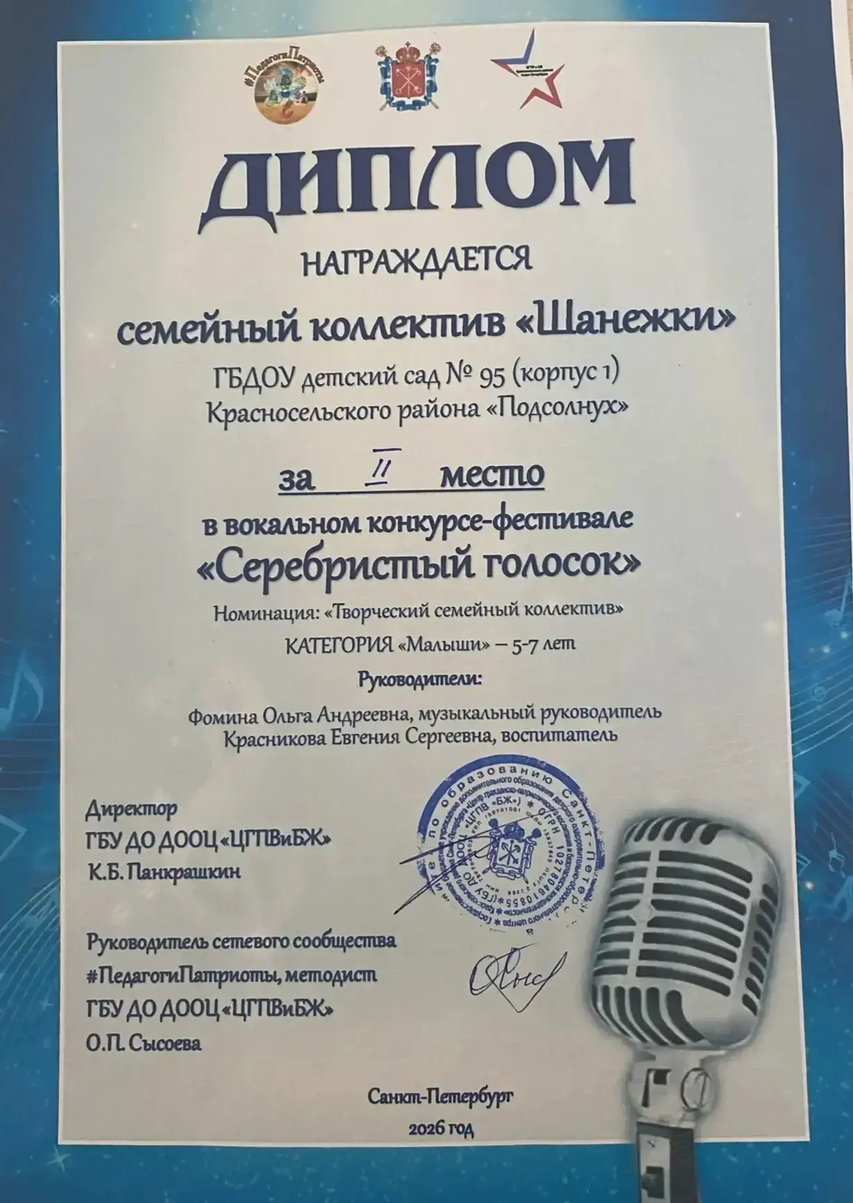 У нас прекрасная новость и повод для гордости! 🎉  Наши замечательные «Шанежки» — воспитанница группы
