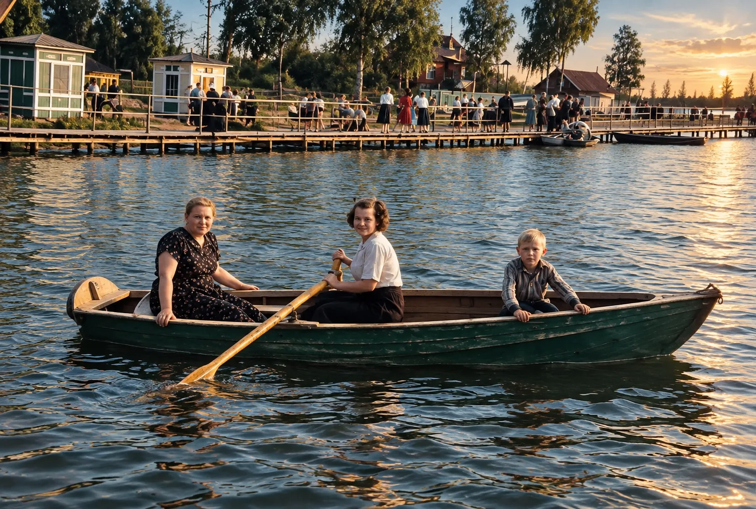 Лодочная станция на Мещерском пруду, 1957г.