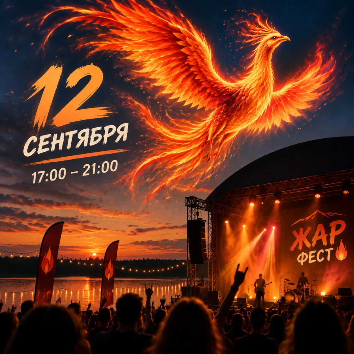 В Ноябрьске устроят вечер с роком, огнем и музыкой у озера 🔥