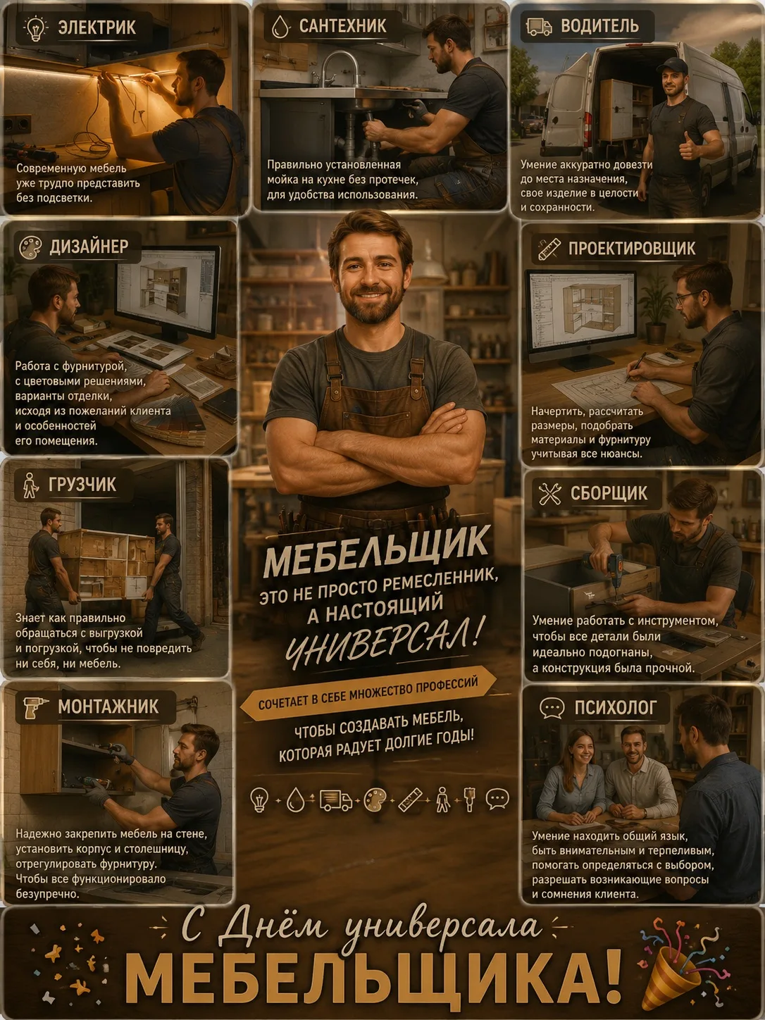 «Мебельщик», в голове сразу возникает образ человека, умело работающего с деревом, созд...