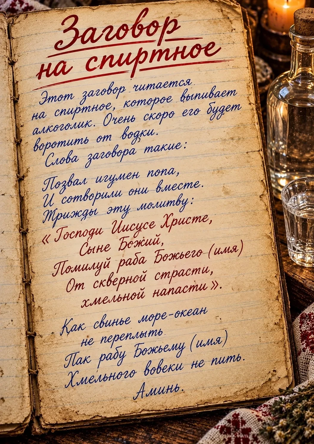 🙏 Если хотите поддержать близкого человека в борьбе с тягой к спиртному, произнесите м...