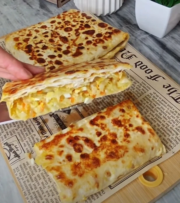 🌯 ПП-лаваш с тушёной капустой и яйцом