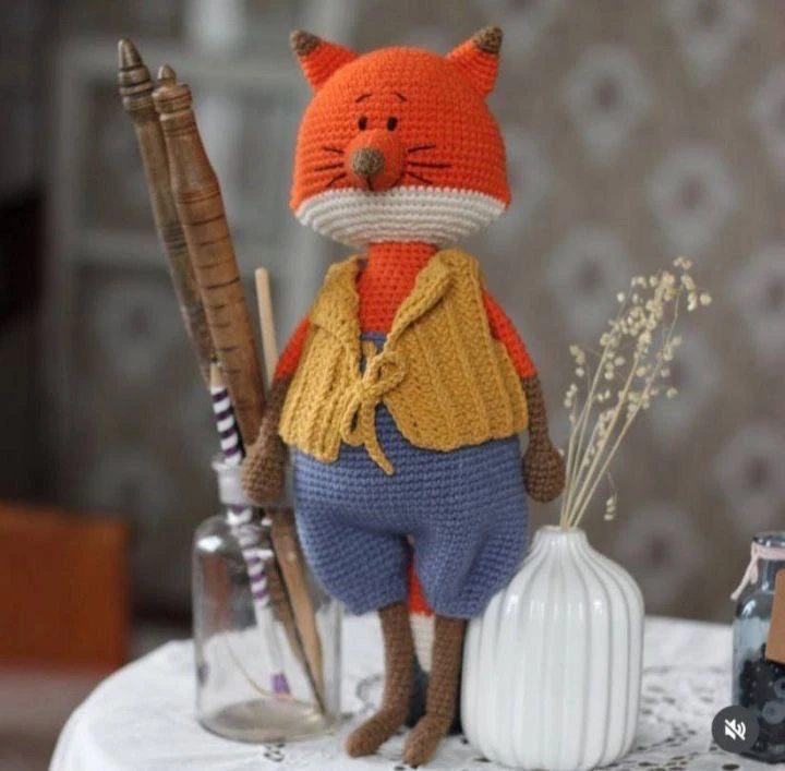 Лис 🦊 , МК   АМИГУРУМИ ВЯЗАНЫЕ ИГРУШКИ   Спасибо ❤️ за обратную связь