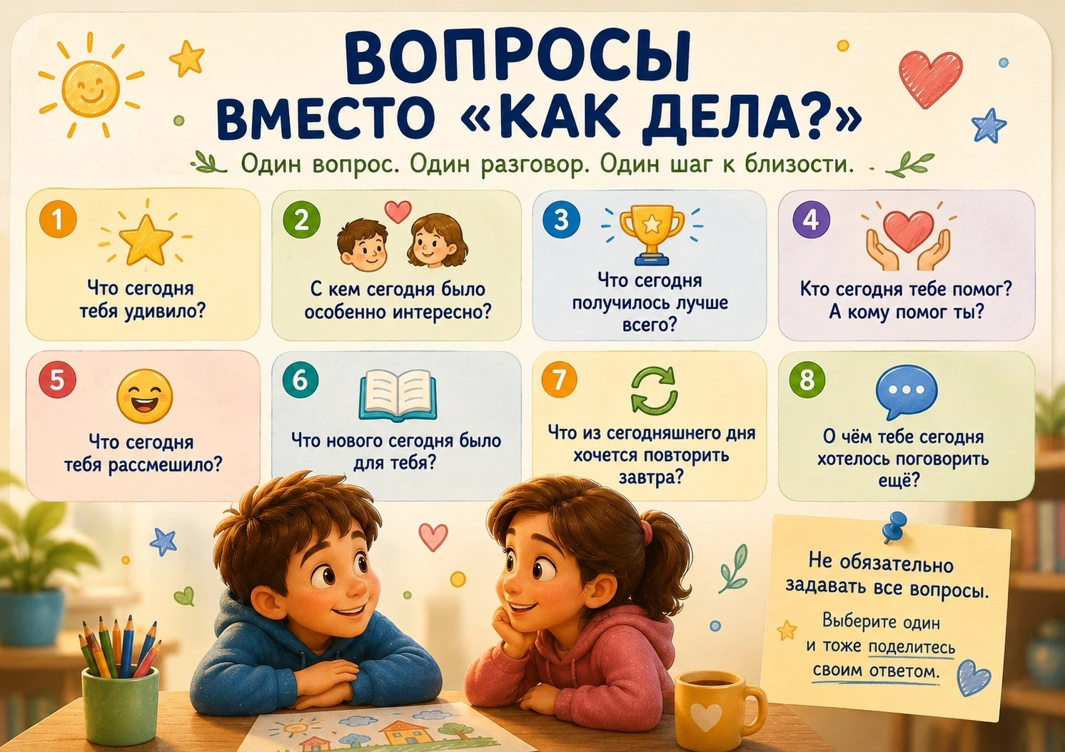 Спросите ребёнка вечером ☝️.