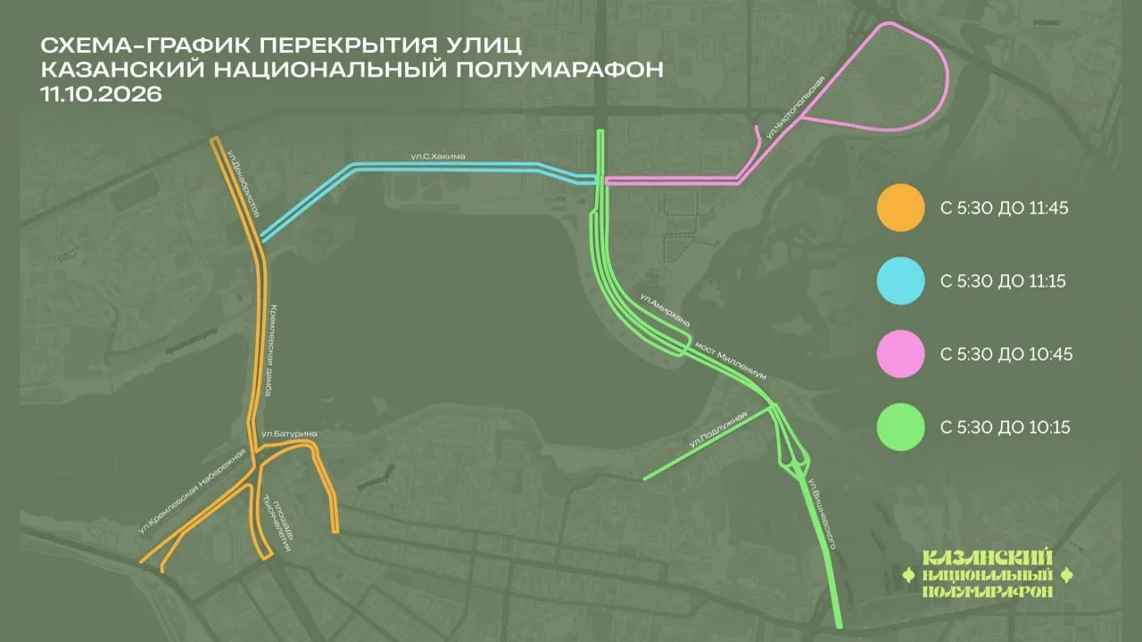 ⛔️🚗10 и 11 октября центре Казани ограничат движение транспорта из-за Казанского национ...