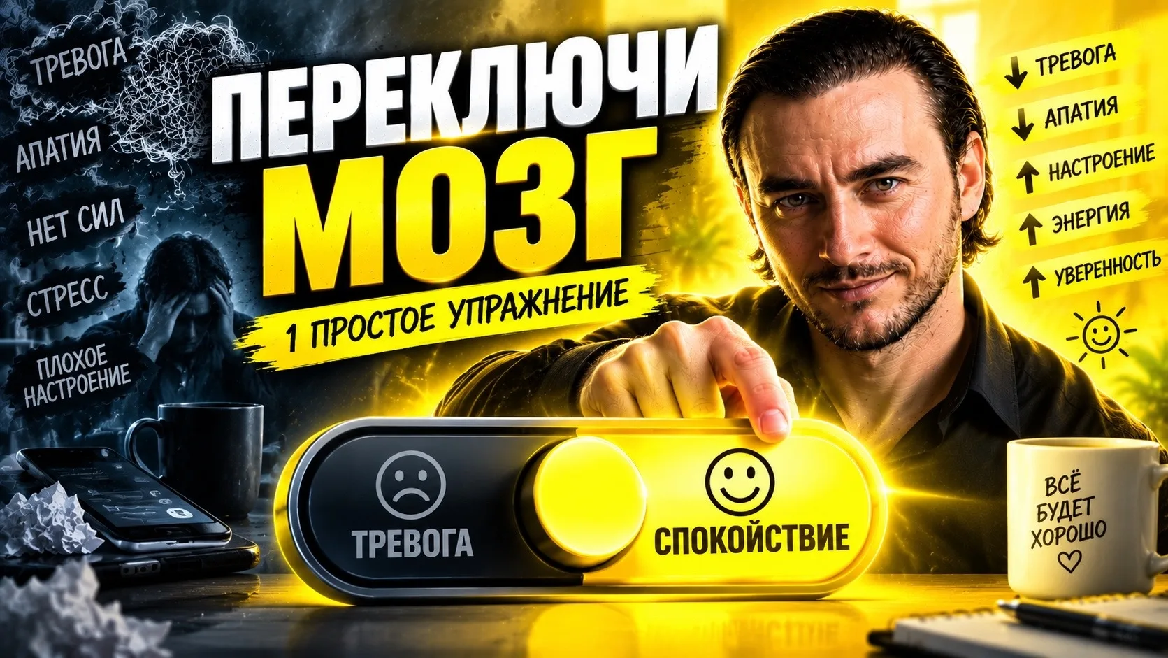Как поднять настроение и убрать апатию? Простое упражнение для мозга