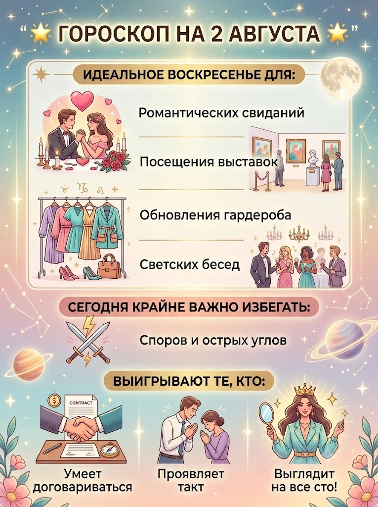 🌟 ГОРОСКОП НА 2 АВГУСТА 🌟