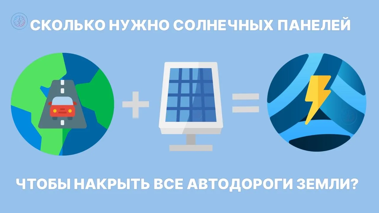 ☀️Сколько солнечных панелей нужно, чтобы накрыть все автодороги Земли? Таким вопросом з...