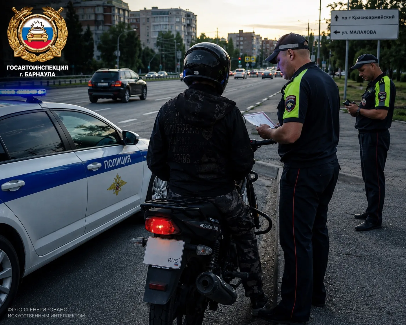 🏍️ В Барнауле прошёл профилактический рейд «Мототранспорт»: выявлено 22 нарушения ПДД
