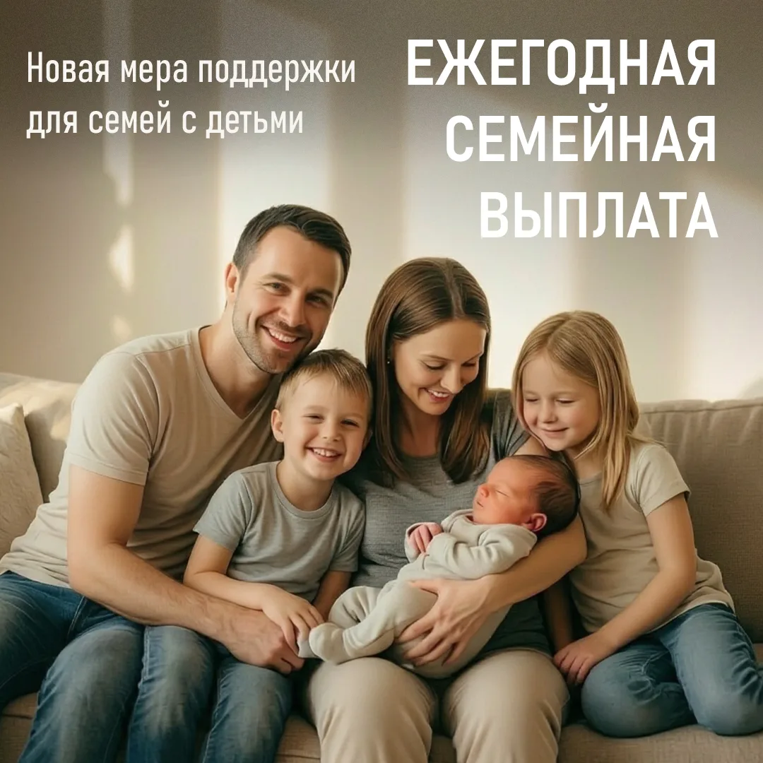 Семьи с детьми могут получить новую ежегодную семейную выплату. В нашей республике уже ...