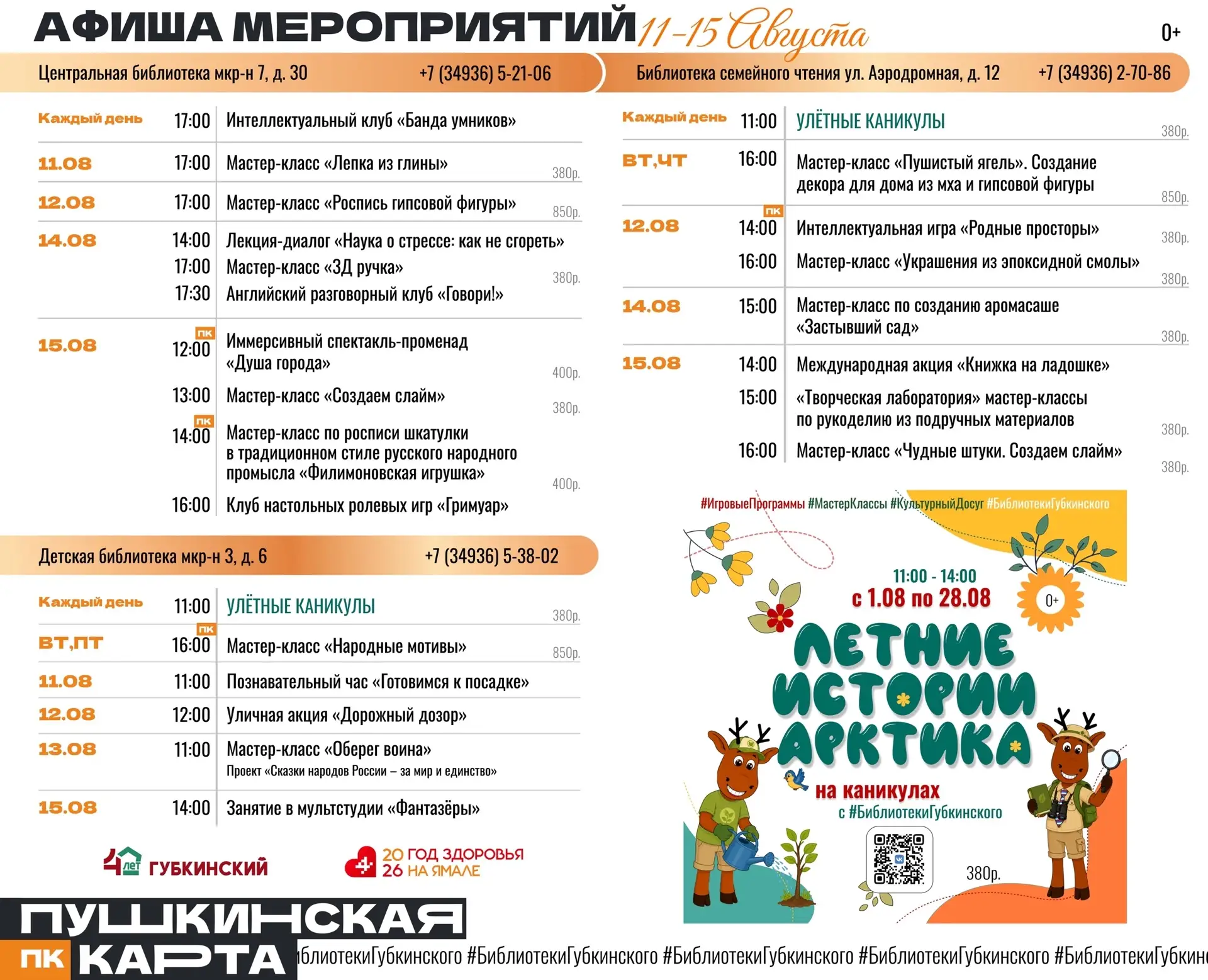 Ждём тебя в библиотеках Губкинского на этой неделе🧡