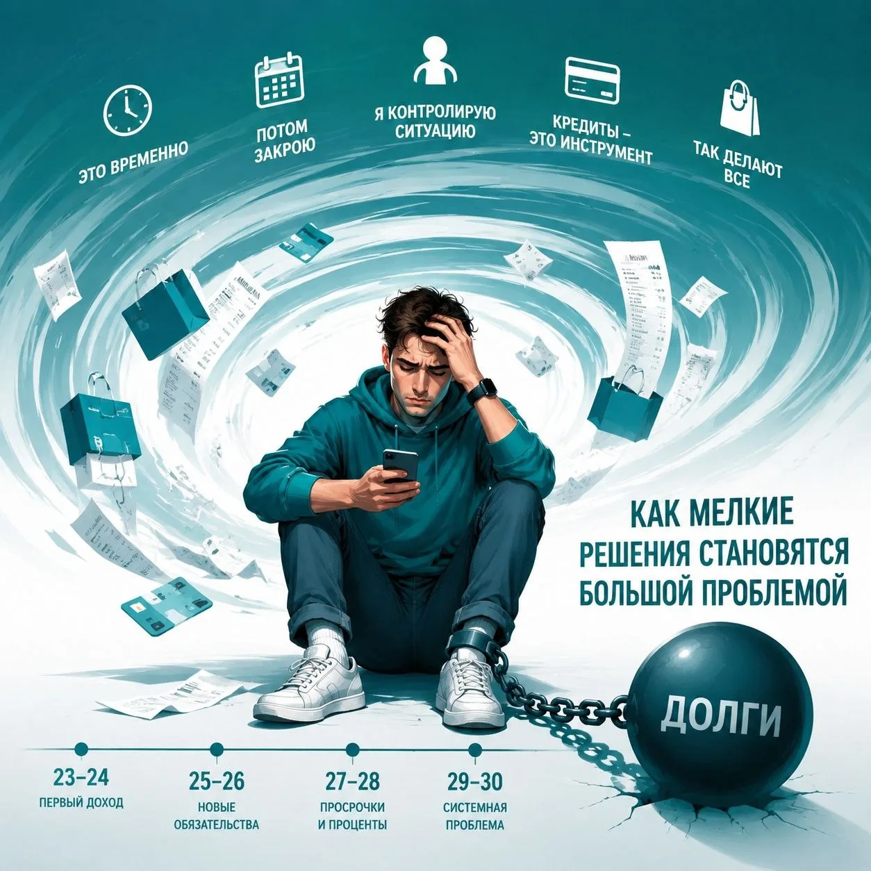 Почему сегодня всё больше банкротств в возрасте 23-30 лет?