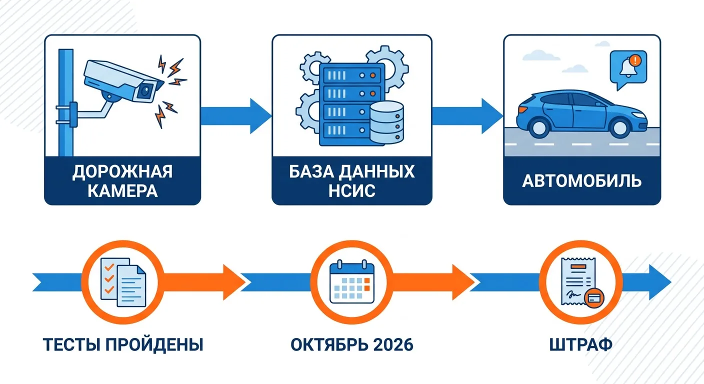 Ну что, дождались? С октября 2026 года камеры начнут штрафовать за отсутствие ОСАГО 🚗