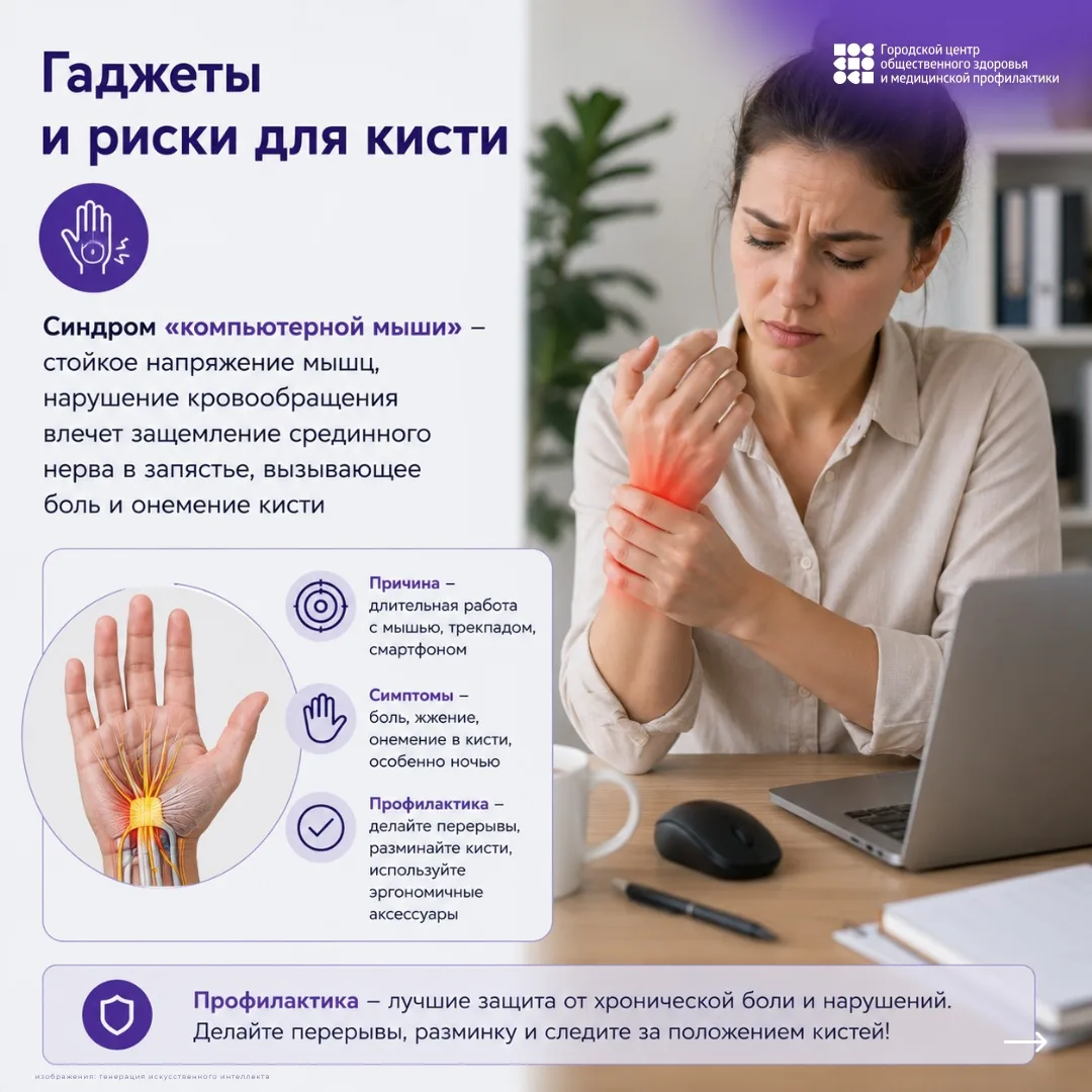 Профессиональные заболевания у любителей гаджетов