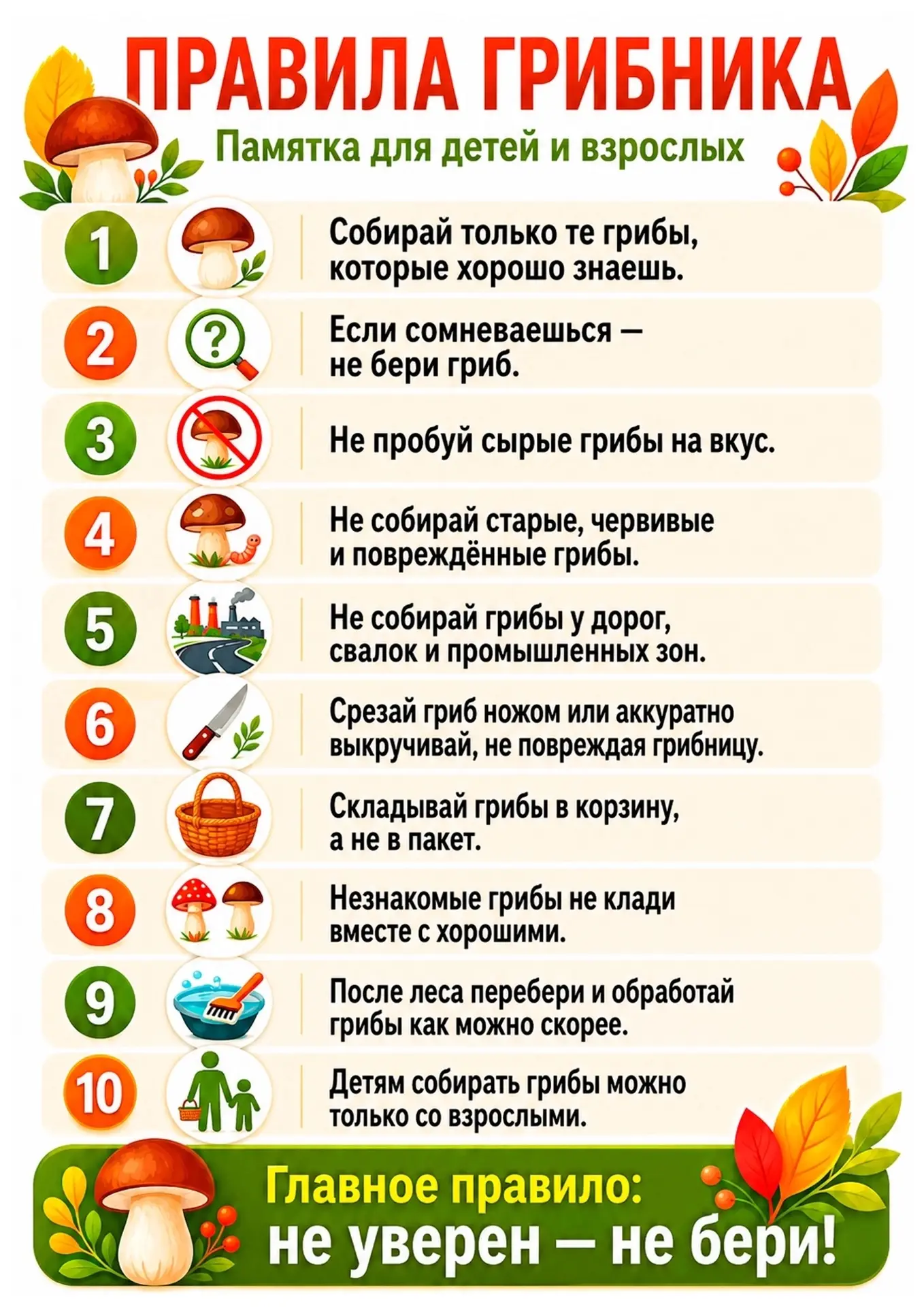 ☀️Поход в лес за грибами – одно из любимых занятий россиян🌲🌲🌲
