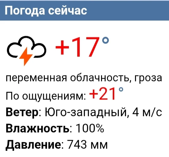 Сейчас в Чебоксарах плюс 17. Ветер юго-западный, 4 м/с.