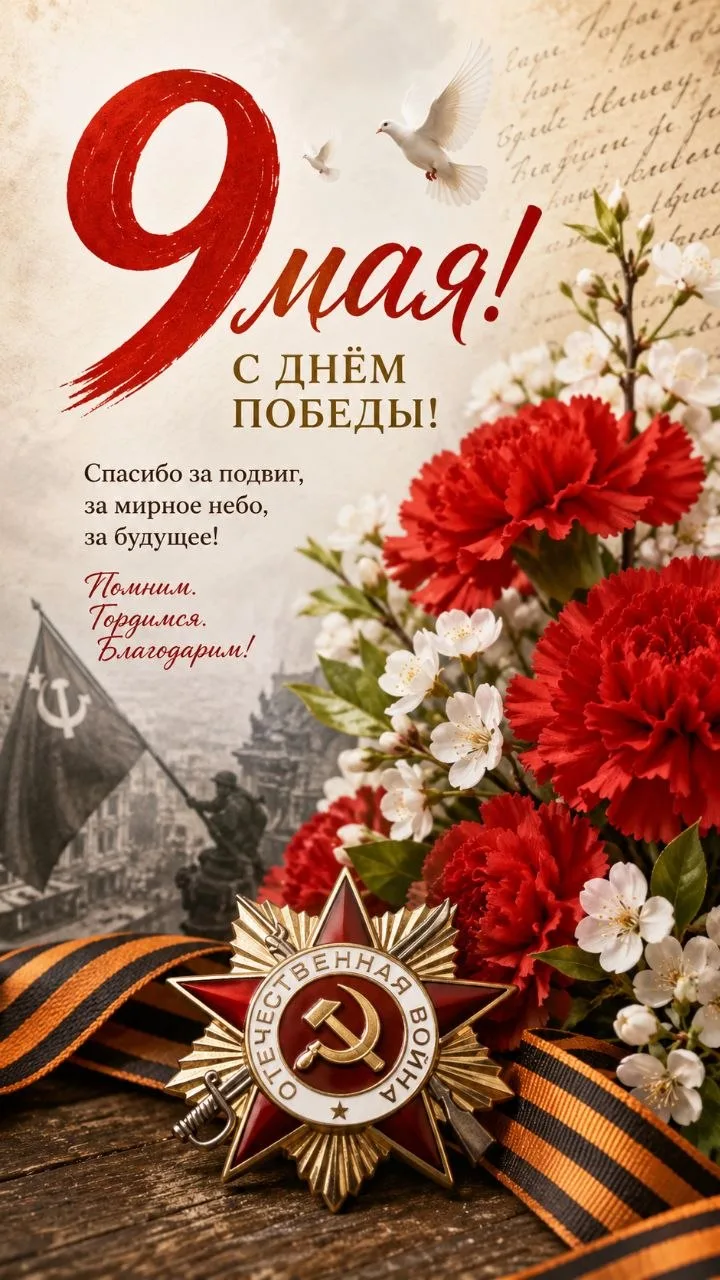 Уважаемые партнёры, поздравляем вас с Днём Победы!