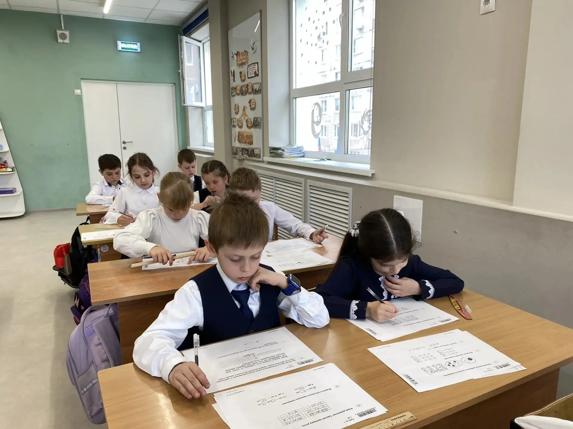 Первый математический класс написал итоговую контрольную работу! 📝✨  Позади не просто 40 минут урока