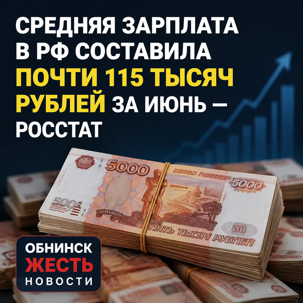 Средняя зарплата в РФ составила почти 115 тысяч рублей за июнь — Росстат