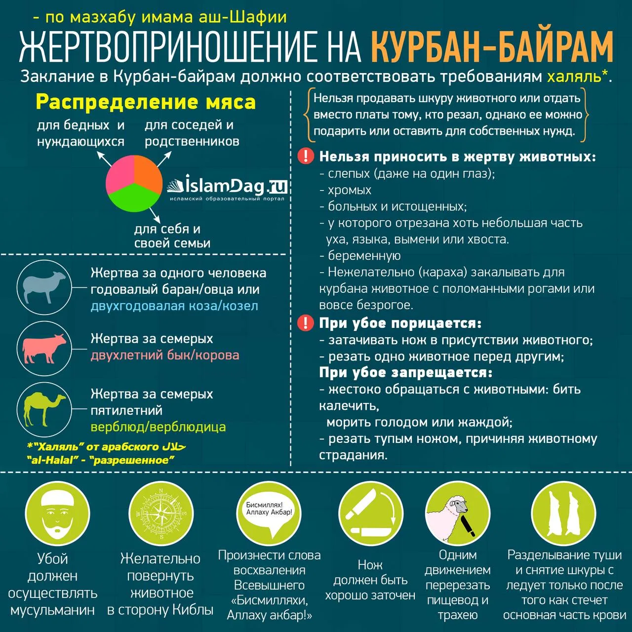 🐏 Жертвоприношение на Курбан-Байрам (по мазхабу имама аш-Шафии)