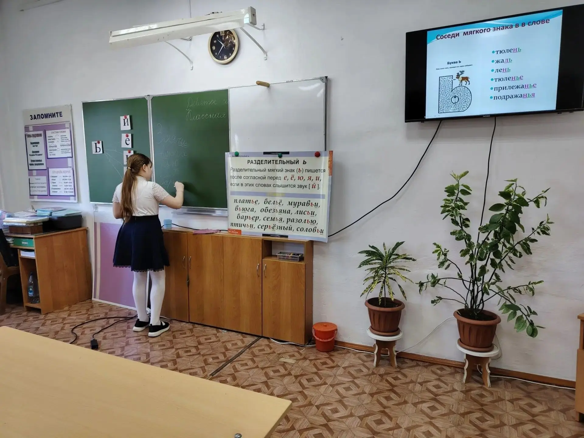 Урок русского языка в 5 классе по теме "Правописание слов с разделительным мягким знако...