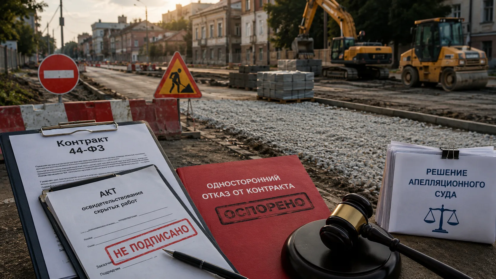 Заказчик не принял скрытые работы — и расторг контракт за просрочку. Апелляция: нет