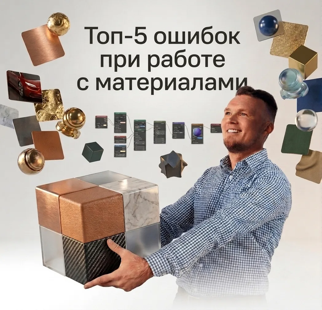 Топ-5 ошибок при работе с материалами в 3D